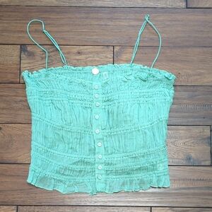 Free People Button Down Smocked Women's Top Size Medium